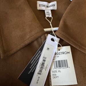 Steve Madden Brown Suede-Look Coat